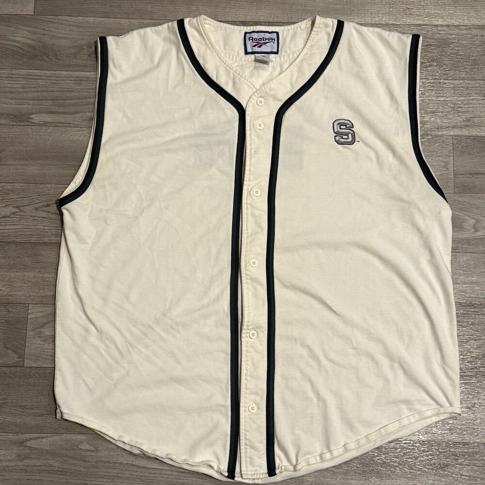 VTG 90s Reebok Michigan State Sleevless Jdrsdy NCAA Size XXL